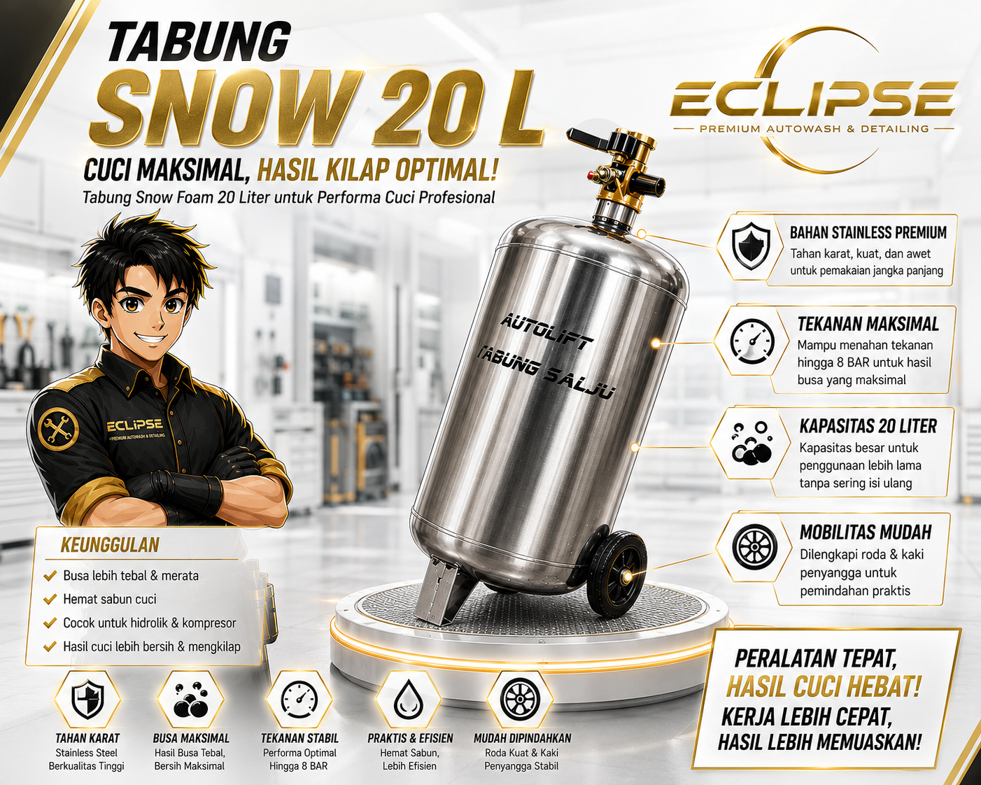 TABUNG SNOW 20 LITER